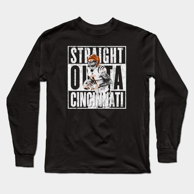 Straight Outta Cincinnati (Jamarr Chase) Long Sleeve T-Shirt by huckblade